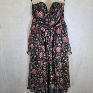 Forever Unique Hi-Lo Dress Womens 6 Floral Sleeveless Fit & Flare for ModCloth